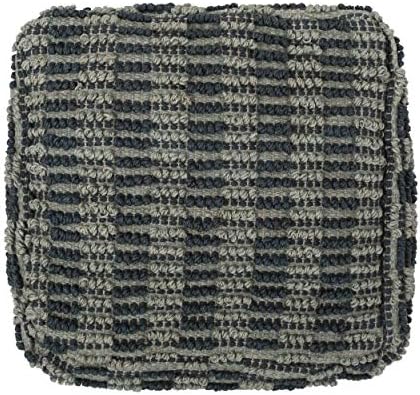 Foamma Pouf Ottoman Teal Blue, 16"x16"x16" - Square Ottoman Foot Rest for Living Room and Bedroom, Pouf Footstool, Foot Rest for Couch, Boho Furniture for Home