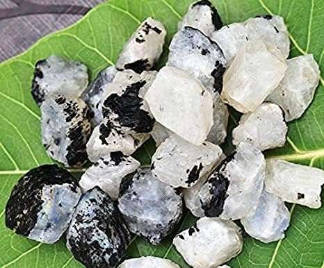 1 Lb Rainbow Moonstone Bulk Rough Raw Rock Natural Crystal Stone For Cabbing, Tumbling, Lapidary, Polishing, Wire Wrapping, Fountain, Wicca, Reiki Healing, Mediation, Chakra Balancing, Yoga