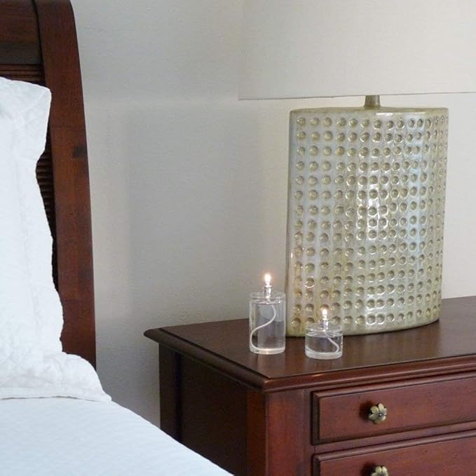 Firefly Fuels Refillable Glass Oil Candle - 3 oz Liquid Candle for Indoor Use, Outdoor Events, Emergency Lighting - Clean Burning with Wick and Holder Included. Use with Liquid Paraffin or Lamp Oil