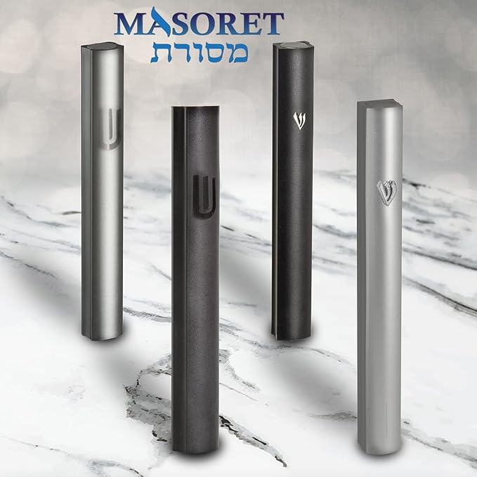 1-Piece Aluminum Door Mezuzah Cases: Special Profile, No Holes, 5-Inch 12cm Hebrew Parchment Scroll Holder Boxes