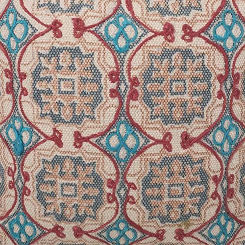 Foamma Pouf Ottoman Multicolored, 16"x16"x16" - Square Ottoman Foot Rest for Living Room and Bedroom, Pouf Footstool, Foot Rest for Couch, Boho Furniture for Home