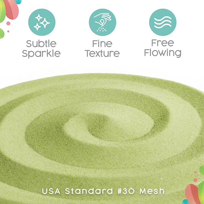 Key Lime Unity Sand, 1 LB (16 oz), Colored Sand for Weddings, Vase Filler, Home Décor, Craft Sand, and More