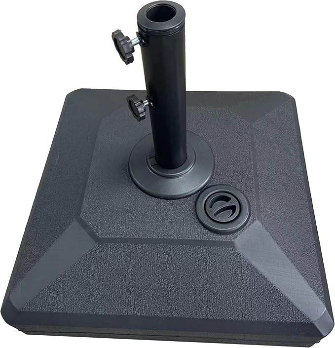 PURPLE LEAF Patio Market Umbrella Base PL245ML Outdoor Table Umbrellas Stand Weighted Square Base, 21.65" x 21.65"