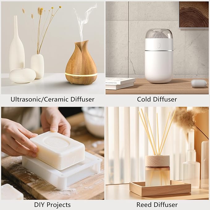 Hotel Collection Fragrance Oil Set 20 mL / 0.68 fl oz – Luxury Aromatherapy Essential Oils for Diffuser & Home Scenting, Inspired by Iconic 5-Star Hotels – 6 Premium Scents Gift Set