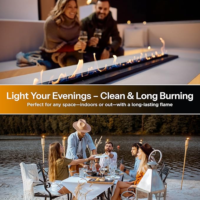 Firefly Tiki Torch Fuel – Clean-Burning Outdoor Lamp Oil for Tiki Torches and Lanterns. Low Smoke, Citronella Formula, Long-Lasting – Outdoor Patio & Garden Use - 5 Gallons