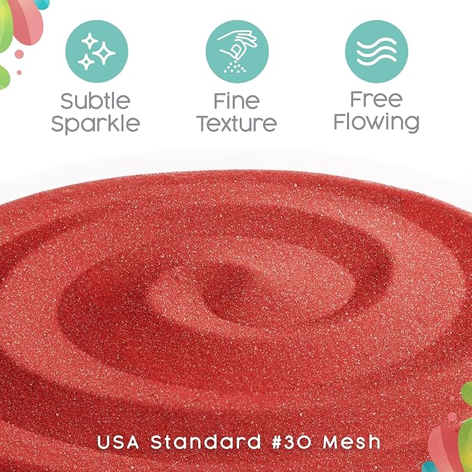 Ruby Red Unity Sand, 1 LB (16 oz), Jewel Tone Colored Sand for Weddings, Vase Filler, Home Decor, Crafts, Terrariums, and More