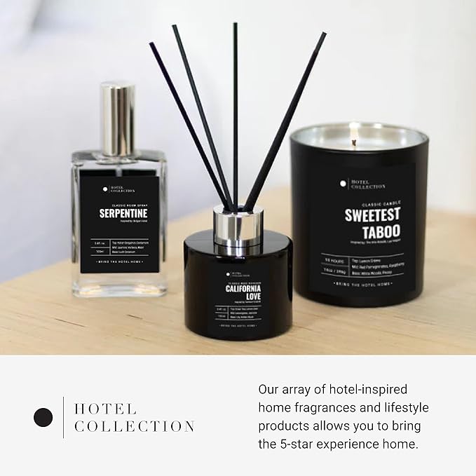 Hotel Collection - Sweetest Taboo - Reed Diffuser Set - Luxury Aromatherapy - Lemon Creme, Pomegranate & Raspberry, White Woods & Floral Peony - Essential Oil Diffusers - Shelf Decor - 100mL/3.5 FL oz