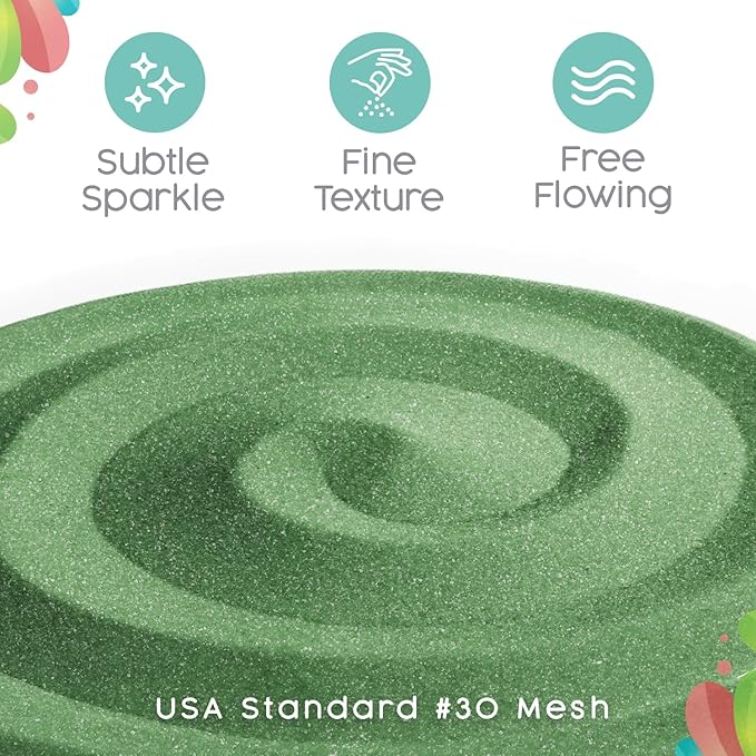 Emerald Green Unity Sand, 1 LB (16 oz), Colored for Weddings, Vase Filler, Home Décor, Crafts, and More