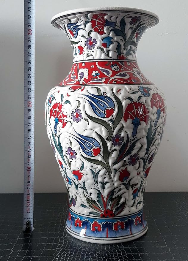 Handmade Ceramic Flower Vase, 13 inches of Height