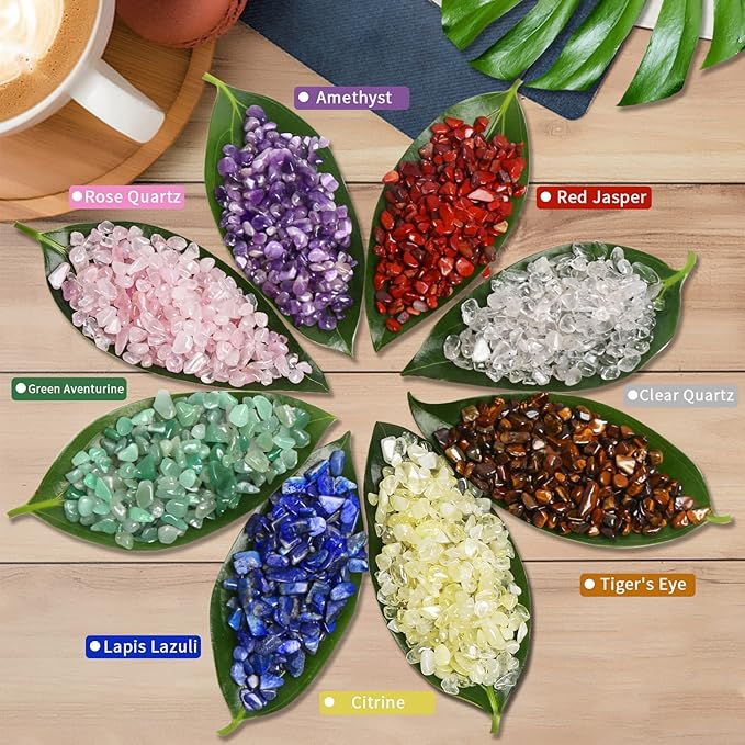 QICQDRAM Polished Gem Stones Rocks Crystals 0.9 Lb/405g Natural Tumbled Stones Green Aventurine Crystal Chips Bulk for Healing Crystals & Fish Tank Rocks Gravel, Vase Filler, Plants Decor