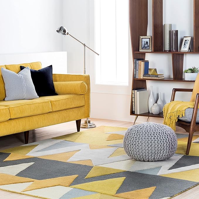 Mark&Day Pouf Ottoman, Haidershofen Texture Taupe Round Pouf Foot Rest for Living Room, Bedroom and Boho Home Decor (14"x20"x20")