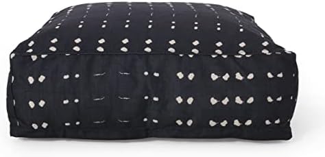 Foamma Pouf Ottoman Dark Blue, 25"x25"x8" - Square Ottoman Foot Rest for Living Room and Bedroom, Pouf Footstool, Foot Rest for Couch, Boho Furniture for Home