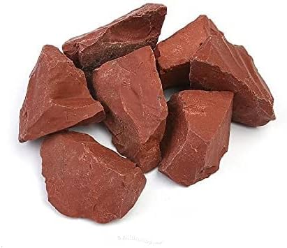 1 Lb Red jasper Bulk Rough Raw Natural Crystal Stone Rock for Cabbing Tumbling Lapidary Polishing Wire Wrapping Wicca Reiki Healing Mediation Chakra Balancing Fountain Decoration