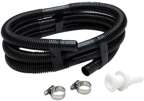 1-1/8 Inch Hose Bilge Pump Installation Kit for Boats - Hose, Thru Hull & Clamps