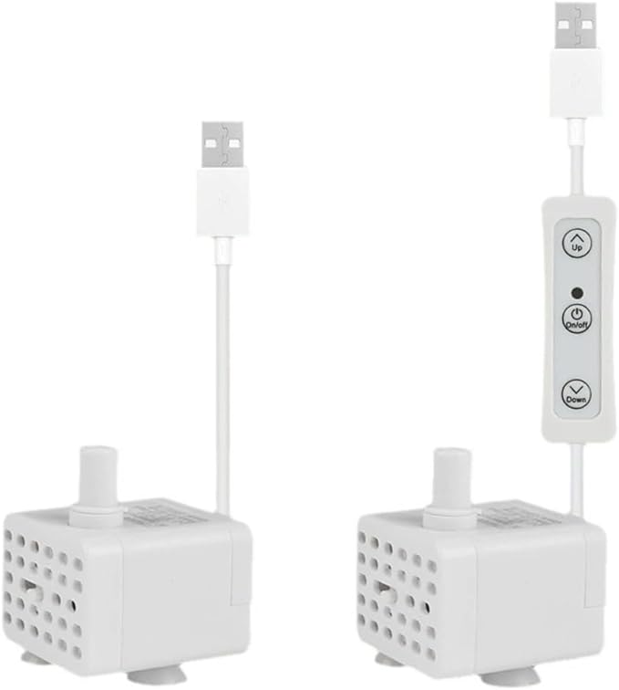 User Friendly USB Water Pump for Household Pets and Rockery Fountains and Easy to Clean (Bottom Suction)