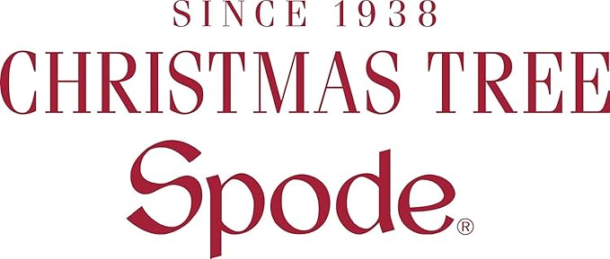 Spode Christmas Tree 2-Piece Polka Dot Chip and Dip Serving Set - 13-Inch Oval Plate with Dip Bowl - Festive Christmas Serveware, Durable Porcelain, Dishwasher, Microwave, Freezer Safe