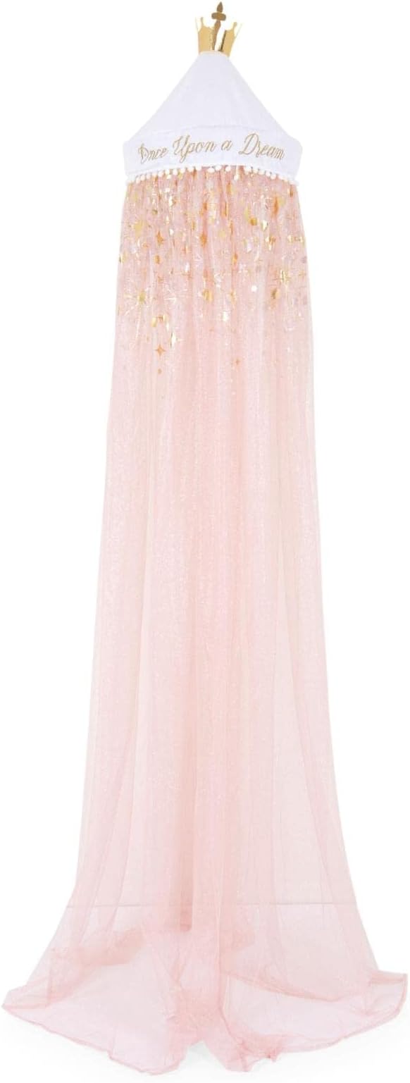 Disney Princess Kids Bed Canopy Curtains for Ceiling, Hanging Mosquito Netting Cover for Reading Nook, Sleeping Tent | Fairytale Playroom Accessories, Home Decor Room Essentials