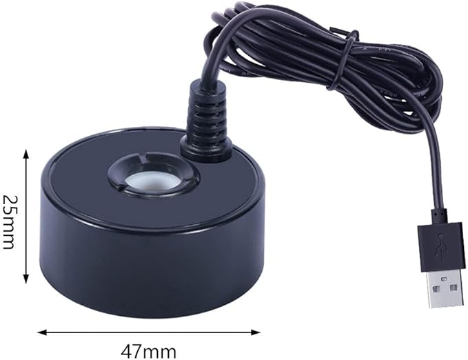Mist Maker,Mini Mist Maker 5V USB Fountain Mister Foggers For Indoor Outdoor,Small Pond Fog Machine Atomizer Air Humidifier(Black)