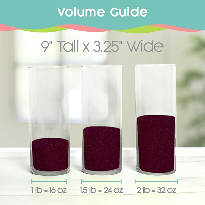 Sandsational Sparkle Sangria Unity Sand -1.5 LB (22oz), Dark Burgundy Colored Sand for Weddings, Vase Filler, Home Decor, Crafts, Terrariums, and More