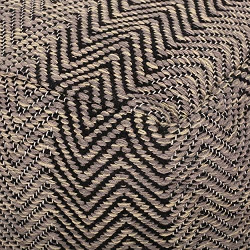 Foamma Pouf Ottoman Brown, 15"x15"x15.5" - Square Ottoman Foot Rest for Living Room and Bedroom, Pouf Footstool, Foot Rest for Couch, Boho Furniture for Home