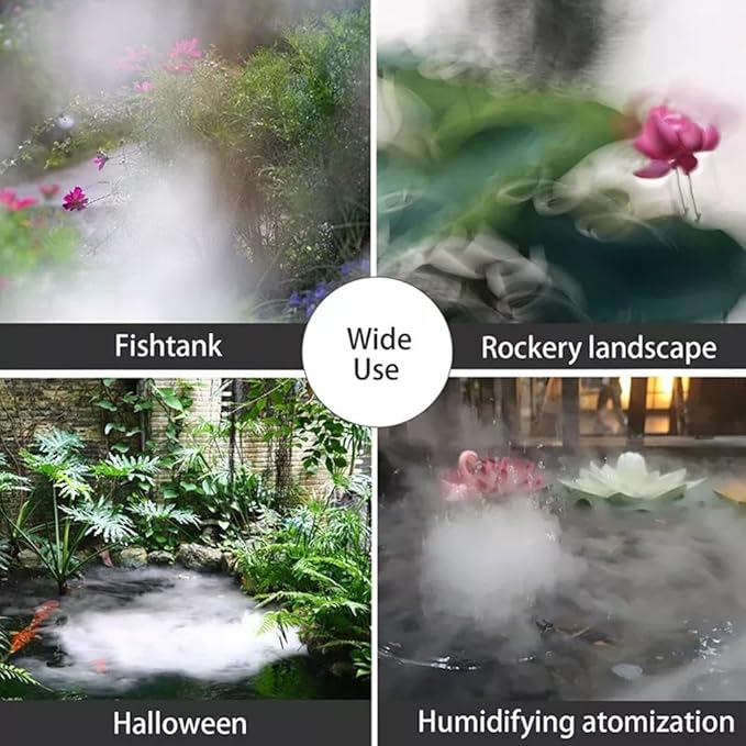 Mist Maker,Mini Mist Maker 5V USB Fountain Mister Foggers For Indoor Outdoor,Small Pond Fog Machine Atomizer Air Humidifier(Black)