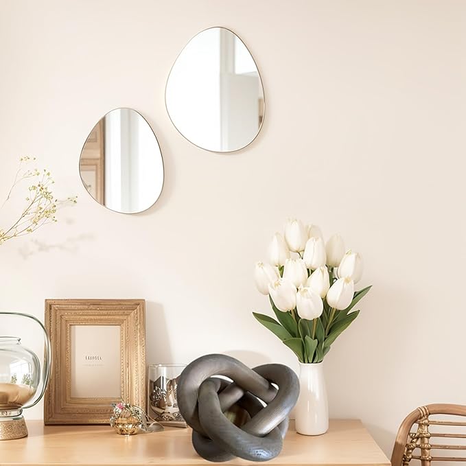 Wood Knot Decor -Coffee Table Decor Shelf Decor Table Books Hand Carved Home Decoration Boho Country Rustic Modern Shabby Chic Style Decor 3 Link Wooden Knot Chain Link Decor (Brown)