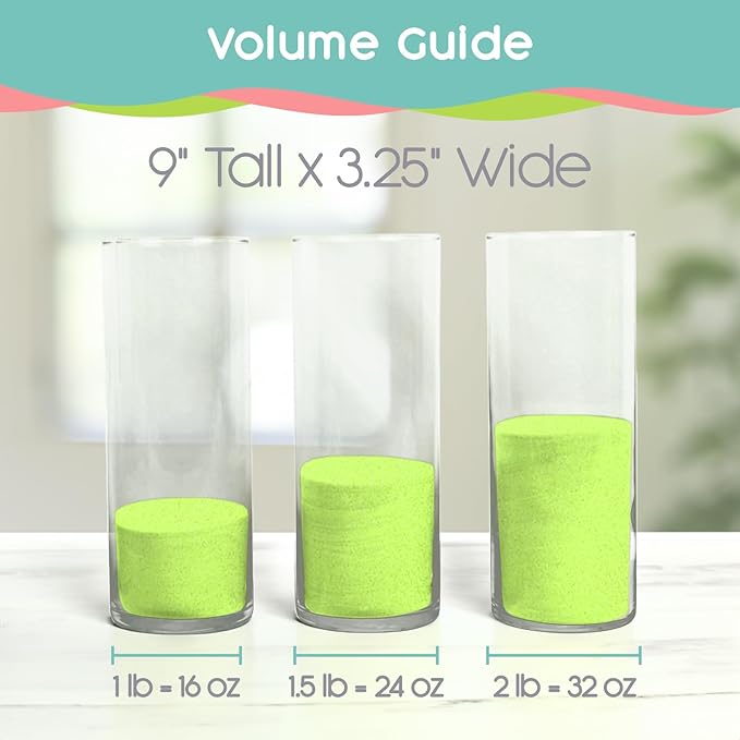 Honeydew Green Unity Sand, 1 LB (16 oz), Colored Sand for Weddings, Vase Filler, Home Décor, Craft Sand, Aquarium Sand, and More