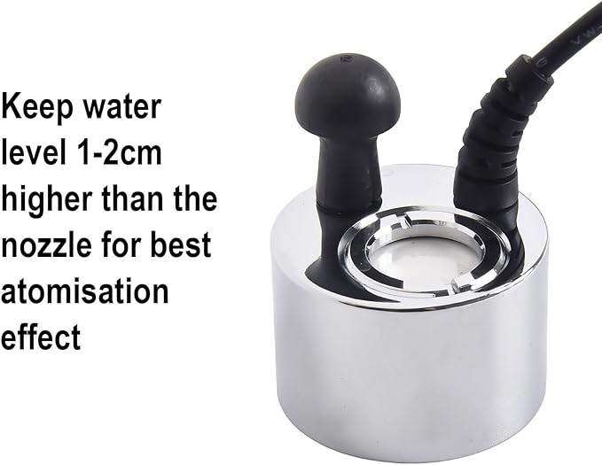 Aquarium Fish Tank Atomizer, Ultrasonics Mist Maker, Fog Maker For Water Fountain Pond Rockery Fishtank Vase Birdbath, Rockery Bonsai Water Ornaments Single Head Atomizer