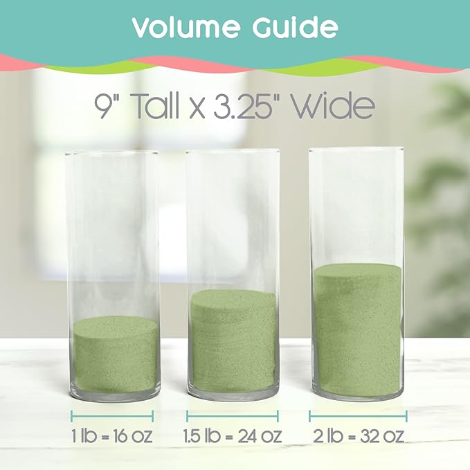 Sandsational Sparkle Sage Unity Sand -1.5 LB (22 oz), Green Coloredfor Weddings, Vase Filler, Home Décor, Crafts, and More