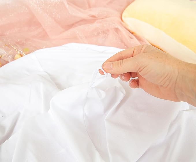 Disney Princess Kids Bed Canopy Curtains for Ceiling, Hanging Mosquito Netting Cover for Reading Nook, Sleeping Tent | Fairytale Playroom Accessories, Home Decor Room Essentials