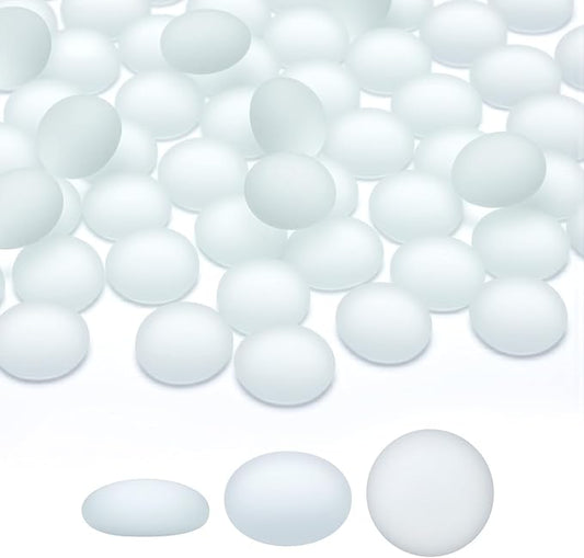 SUREAM White Marbles for Vases, 0.8LB Decorative Stones for Vases, Glass Stones for Vase Filler, Fish Tank, Fireplaces, Aquarium Decor