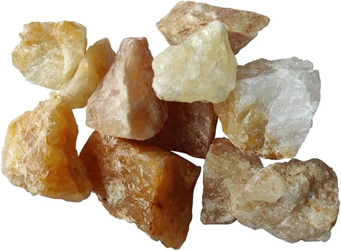 1 Lb Citrine Bulk Rough Raw Natural Crystal Stone for Cabbing, Tumbling, Lapidary, Polishing, Wire Wrapping, Wicca, Reiki Healing, Mediation, Chakra Balancing