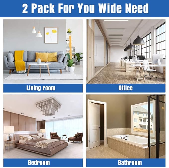 Suptikes 2PACK Huge Gap Door Draft Stopper, 3.4" W Widened Door Sweep Seal Gap Up to 1.8" for Interior & Exterior Doors - Keeping Draft, Noise, Dust and Unwanted Animals Out,3.4" W x 39" L,White