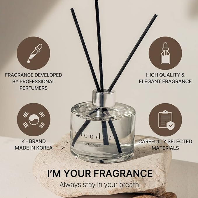 COCODOR Signature Reed Diffuser Set/Woody Hotel / 6.7oz /1 Pack/Home Fragrance Diffuser, Oil Scent Diffuser for Bathroom Shelf Décor