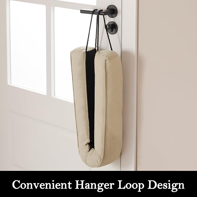 Sunolga 36" Door Draft Stopper Blocks Hot Cold Air with Removable Washable Cover for Gaps Up to 3", All-Season Noise and Wind Seal for The Bottom of Door and Window, Beige