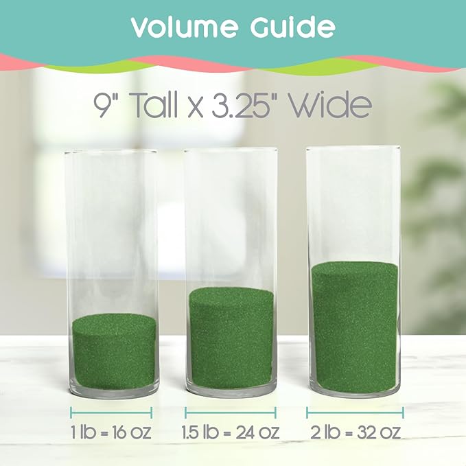 Peridot Unity Sand, 1 LB (16 oz), Colored Sand for Weddings, Vase Filler, Home Décor, Craft Sand, and More