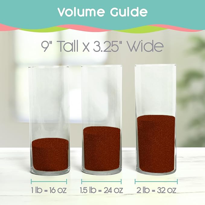 Burnt Orange Unity Sand, 1 LB (16 oz), Colored Sand for Weddings, Vase Filler, Home Décor, Craft Sand, Aquarium Sand, and More