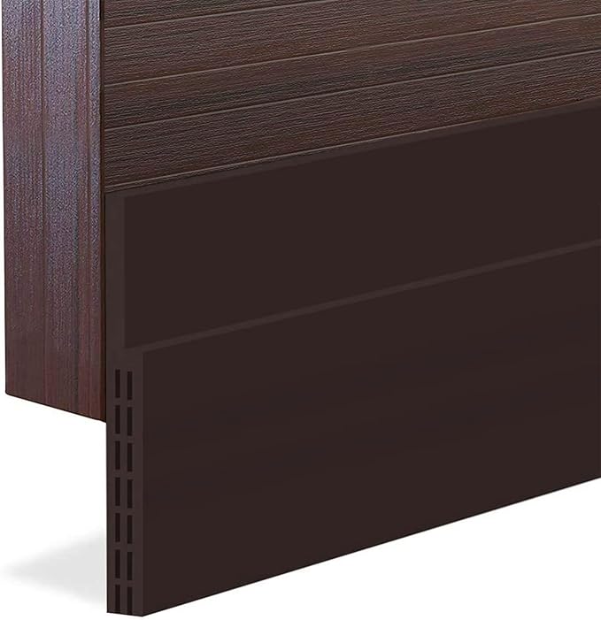 [New Upgrade] Huge Gap Door Draft Stopper, 3.4" W Widened Door Sweep Seal Gap Up to 1.8" for Interior & Exterior Doors - Keeping Draft, Noise, Dust and Unwanted Animals Out,3.4" W x 39" L,Brown