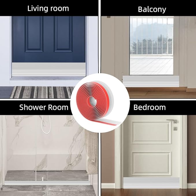 Door Draft Stopper for Bottom of Door, Adjustable Weather Stripping Door Seal for Cold Insulation, Under Door Sweep for Exterior & Interior Doors, Door Bottom Seal Blocker Noise (39inch,Transparent)