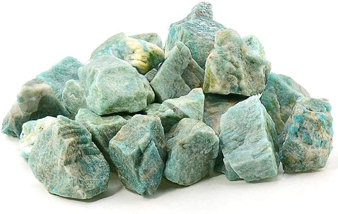 1 Lb Amazonite Bulk Rough Raw Natural Crystal Stone Rock for Cabbing Tumbling Lapidary Polishing Wire Wrapping Wicca Reiki Healing Mediation Chakra Balancing Fountain Decoration