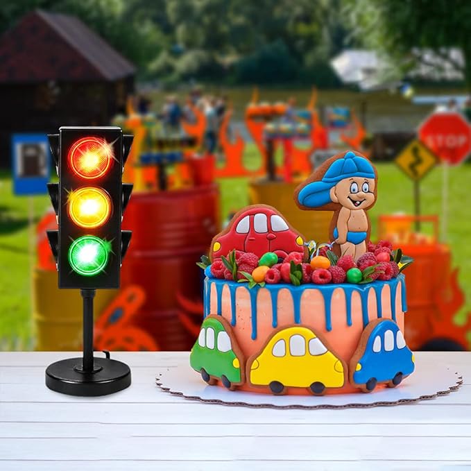 ArtCreativity Traffic Light Table Lamp for Kids, 1 PC, Bedside Lamp with Color Changing LEDs, Cool Nightlight for Girls and Boys, Decorative for Living Room, Bedroom, or Playroom, 11 Inches