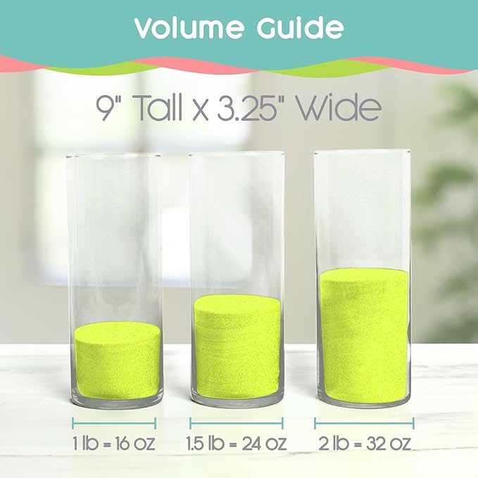 Key Lime Unity Sand, 1 LB (16 oz), Colored Sand for Weddings, Vase Filler, Home Décor, Craft Sand, and More