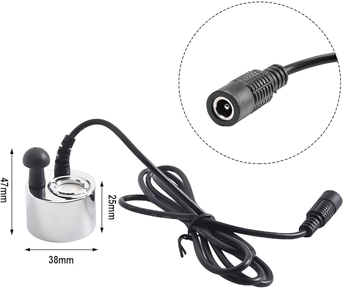 Aquarium Fish Tank Atomizer, Ultrasonics Mist Maker, Fog Maker For Water Fountain Pond Rockery Fishtank Vase Birdbath, Rockery Bonsai Water Ornaments Single Head Atomizer