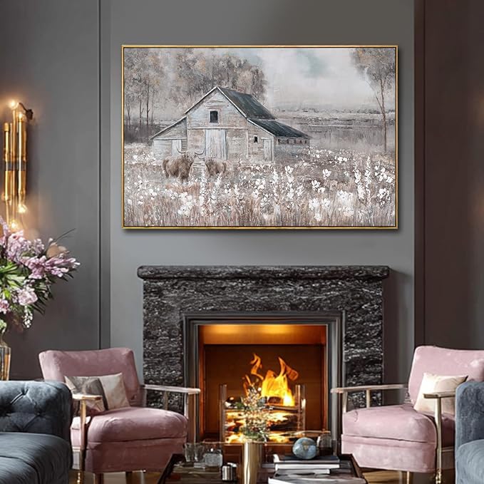 SDYA Nature Wood Wall Decor Tree Wall Art Farmhouse Artwork 32"x48" Large Pictures for Living Room Bedroom Office Decorations