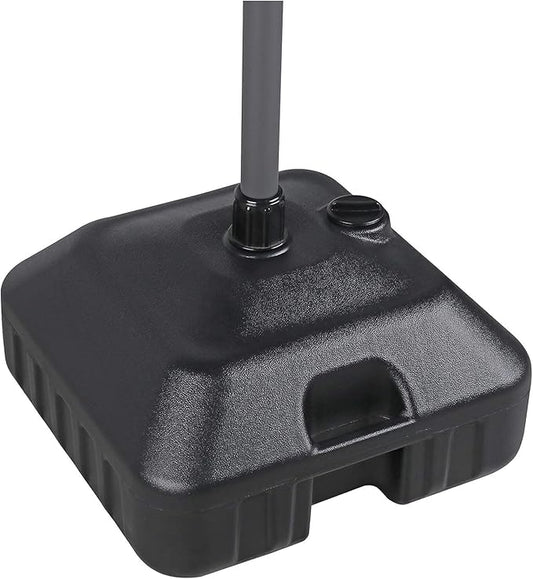 Verano Garden Patio Umbrella Base, Outdoor Market Umbrella Stand Water or Sand Self-Filled Umbrella Base for 1.5'' Market Umbrella, Patio Deck Porch Poolside(Plastic, Black)