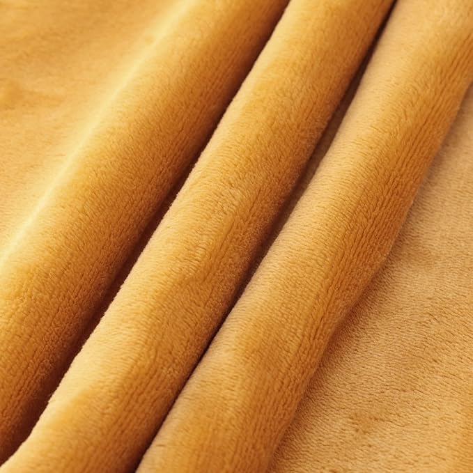 NANPIPER Baby Sherpa Blanket,Warm Toddler Throw Blanket,Soft Newborn Fleece Blanket for Winter(Ginger Yellow,30x40 inches)