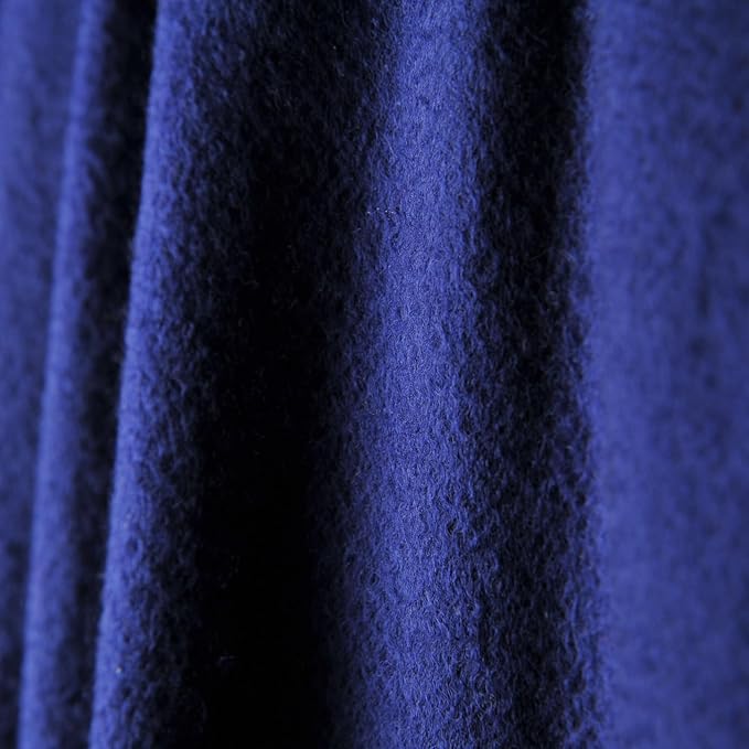 CUDDLE DREAMS Premium Cashmere Throw Blanket with Fringe, Luxuriously Soft (Navy)