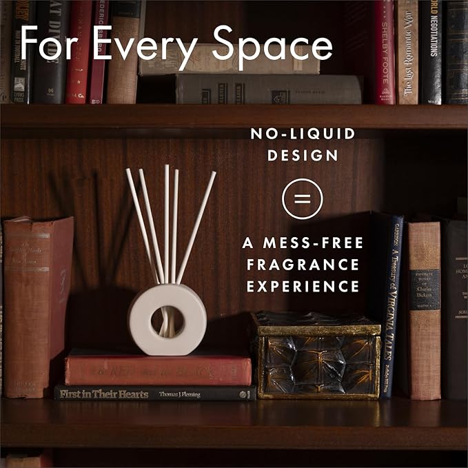 ScentAir Infused Liquidless Reeds | Includes 25 Flameless Reeds and 1 Decorative Vase, White | Essential Oil Aroma Diffuser Sticks | Fresh Spa Scents | Gifting Fragrance | Eucalyptus Mint