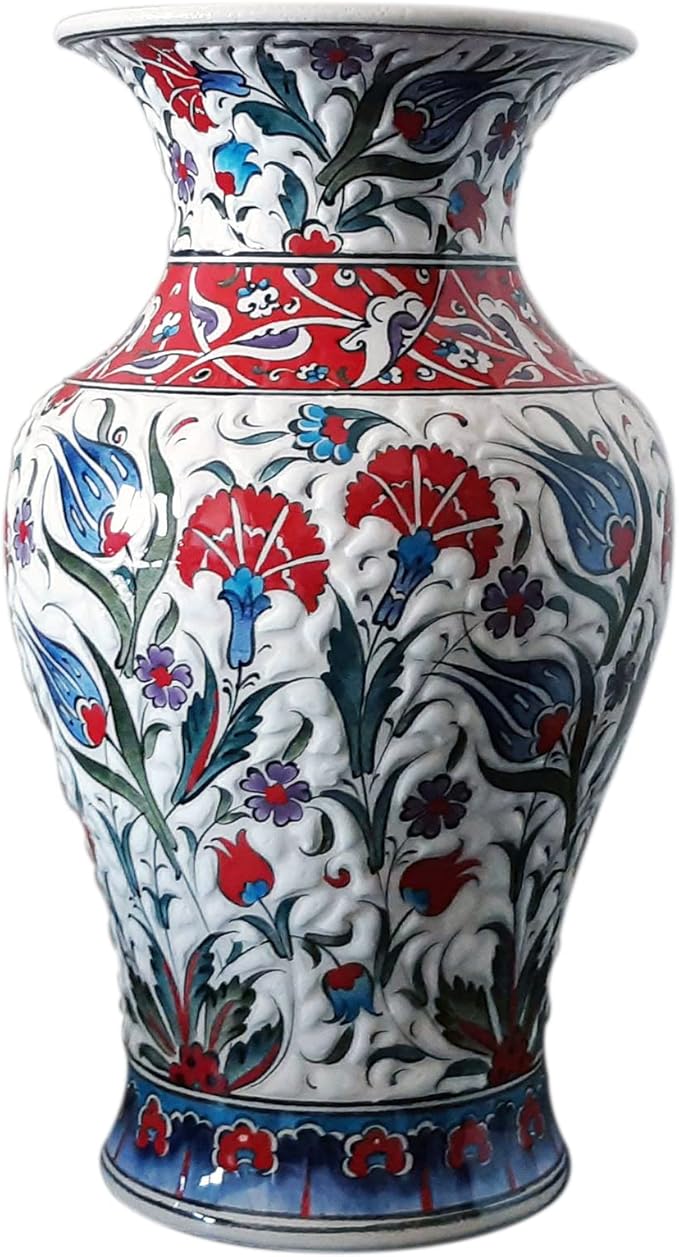 Handmade Ceramic Flower Vase, 13 inches of Height