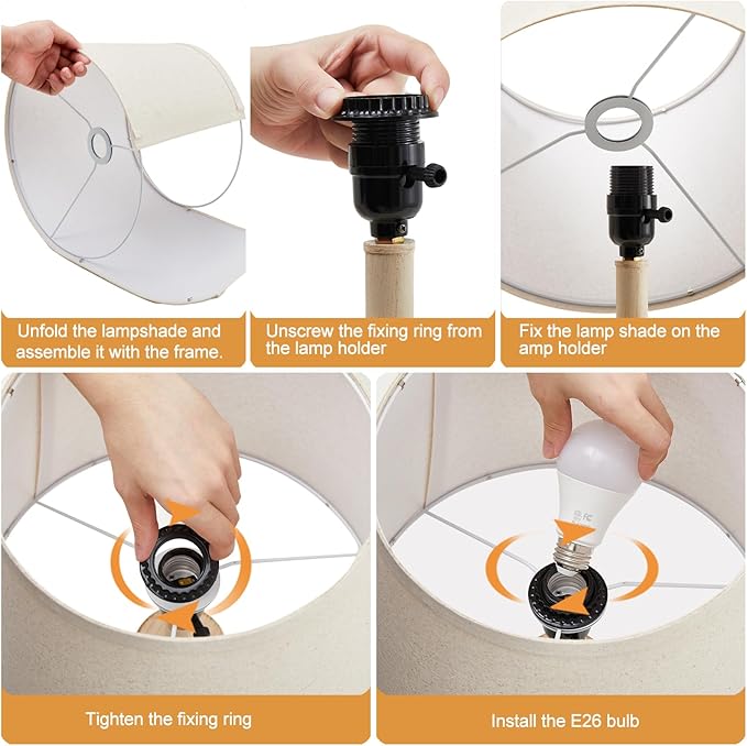 Bedside Table Lamp for Bedroom Set of 2 - Beige Nightstand Lamps with USB C+A Ports,Rustic Distressed Farmhouse Bedroom Lamp - Lamp for Living Room Reading Bed Side End Table Bulbs Included